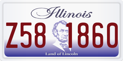 IL license plate Z581860