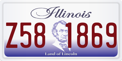 IL license plate Z581869