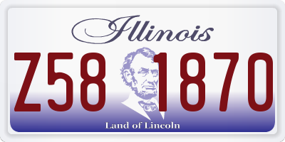 IL license plate Z581870