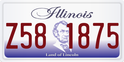 IL license plate Z581875