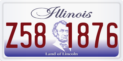 IL license plate Z581876