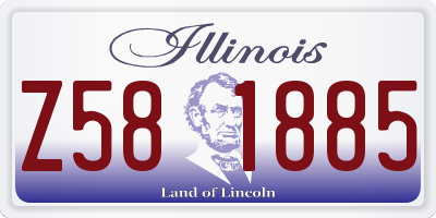 IL license plate Z581885