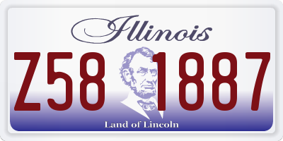 IL license plate Z581887