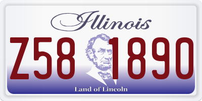 IL license plate Z581890