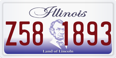 IL license plate Z581893
