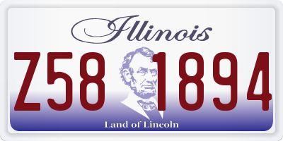IL license plate Z581894