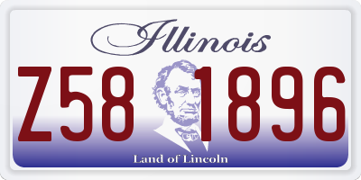 IL license plate Z581896