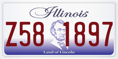 IL license plate Z581897