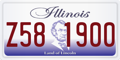 IL license plate Z581900