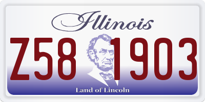 IL license plate Z581903