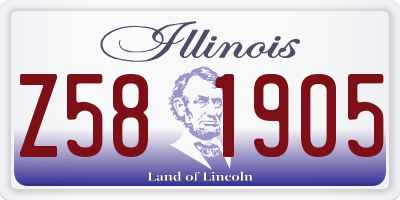 IL license plate Z581905