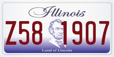 IL license plate Z581907
