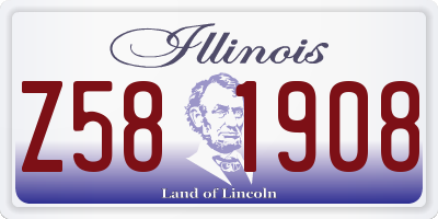 IL license plate Z581908