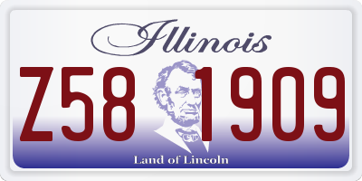 IL license plate Z581909