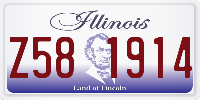 IL license plate Z581914