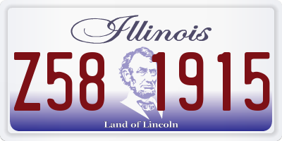 IL license plate Z581915