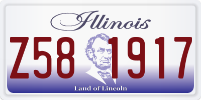 IL license plate Z581917