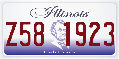 IL license plate Z581923