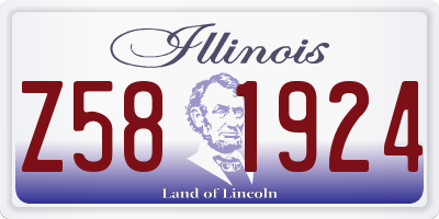 IL license plate Z581924