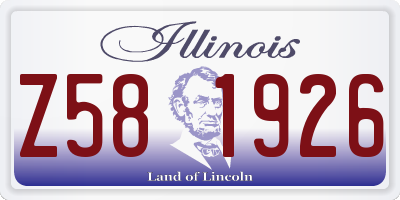 IL license plate Z581926