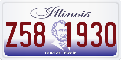IL license plate Z581930