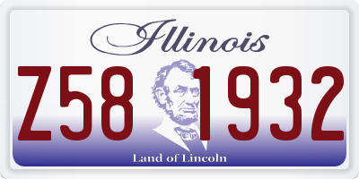 IL license plate Z581932