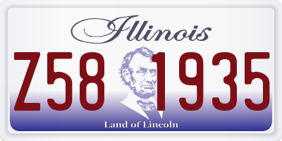 IL license plate Z581935