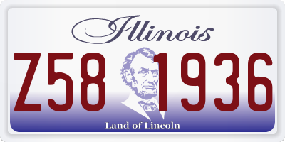 IL license plate Z581936