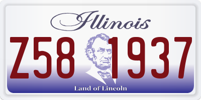 IL license plate Z581937