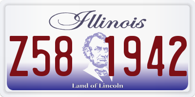 IL license plate Z581942