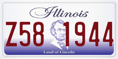 IL license plate Z581944