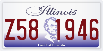 IL license plate Z581946