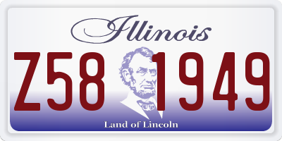 IL license plate Z581949