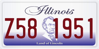 IL license plate Z581951