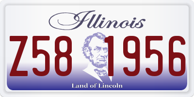 IL license plate Z581956