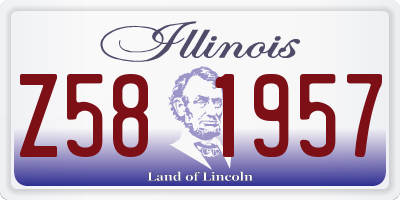 IL license plate Z581957