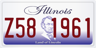 IL license plate Z581961