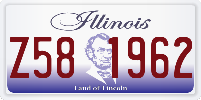 IL license plate Z581962