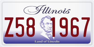 IL license plate Z581967