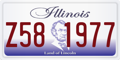 IL license plate Z581977