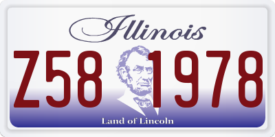 IL license plate Z581978