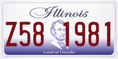 IL license plate Z581981