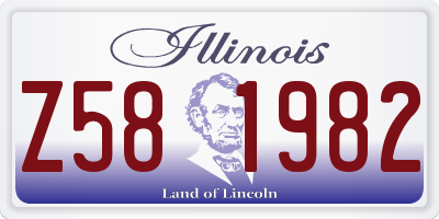IL license plate Z581982