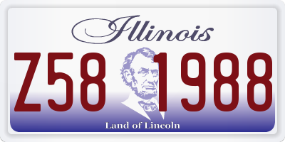 IL license plate Z581988