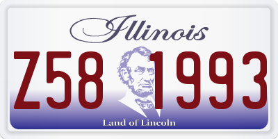 IL license plate Z581993