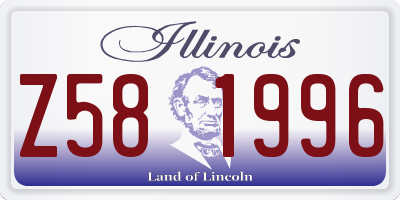 IL license plate Z581996