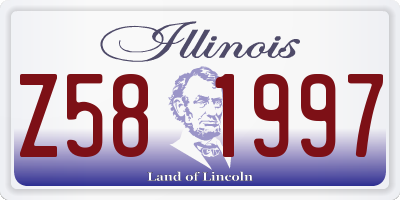 IL license plate Z581997