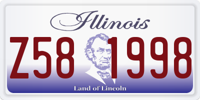 IL license plate Z581998