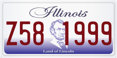 IL license plate Z581999