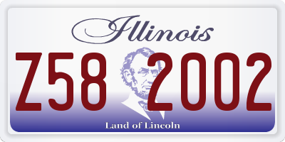 IL license plate Z582002